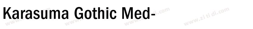 Karasuma Gothic Med字体转换
